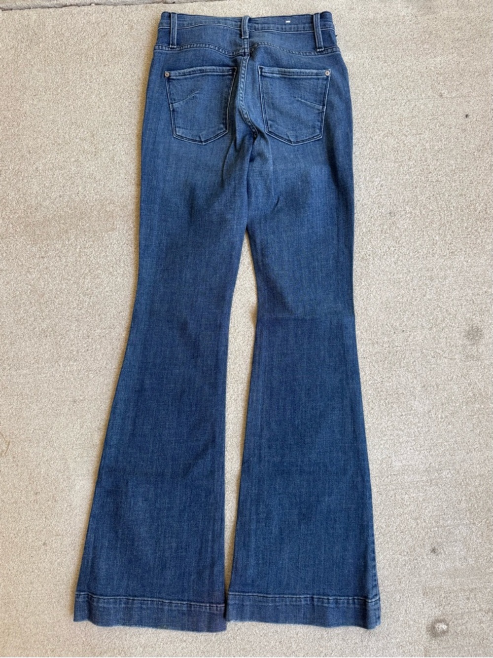 SOLD James Jeans Shayebel Medium Blue Mid-Rise Flare - Picture 5 of 6